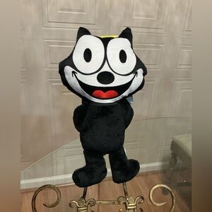 NEW DreamWorks Felix The Cat Dog Toy Rope Squeaker Plush 10”